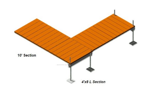 Using 10' Sections - 4'x8' L Configuration
