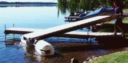 Portable Floating Docks- Roll In Float Dock Systems V-Dock