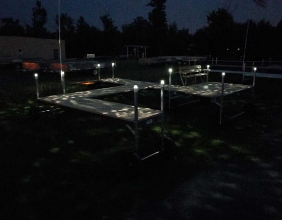 White Solar Lights at Night