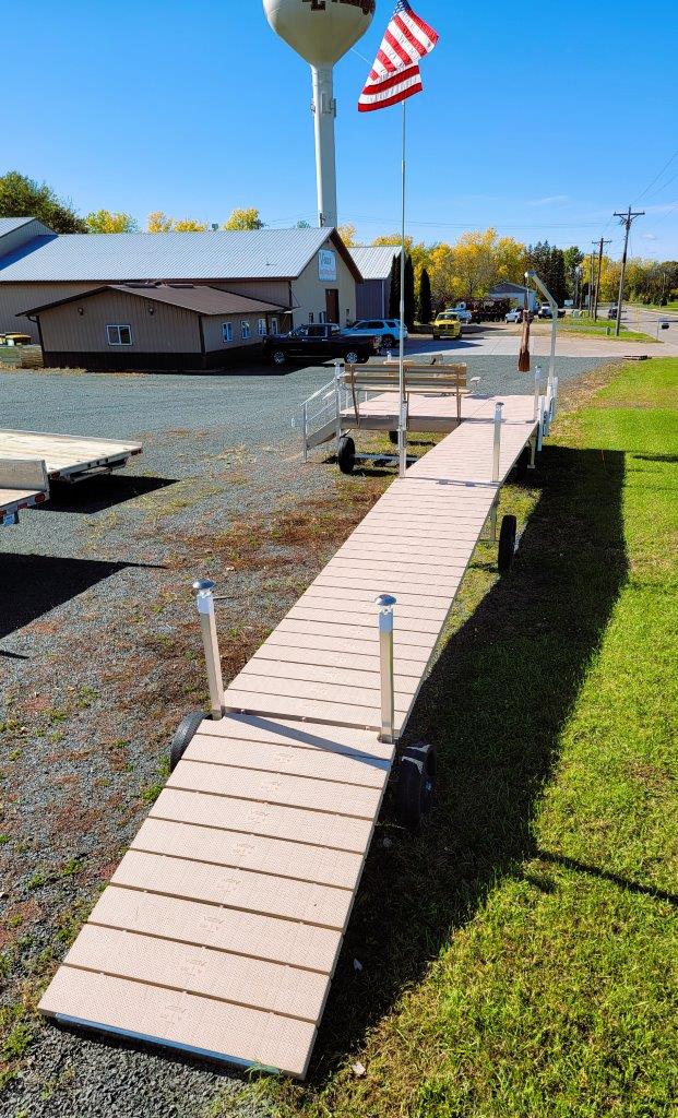 A 50 foot dock with a 12x12 foot sundeck